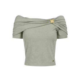Top donna Guess maniche corte Brigitte off sage leaf ES26GU44 W6GP12K2935 G8CJ