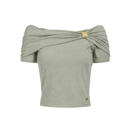Top donna Guess maniche corte Brigitte off sage leaf ES26GU44 W6GP12K2935 G8CJ