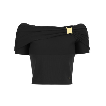 Top donna Guess maniche corte Brigitte off black ES26GU48 W6GP12K2935