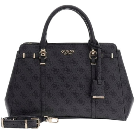 Borsa Guess a mano/tracolla Leona logo girlfriend satchel coal logo BS26GU132 SG991706