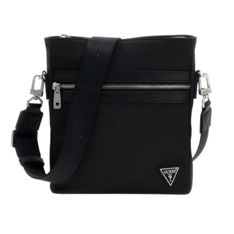 Borsa Guess tracolla uomo Berlin Crossbody Flat Satchel black UBS26GU17 HMBENYP6123