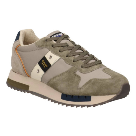 Scarpe Blauer sneaker Queens suede/ tessuto military/ taupe US26BU01 S6QUEENS01/NUB
