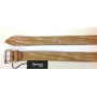 CINTA ZERBINI IN PELLE BOTTOLATA COGNAC FIBBIA IN ACCIAIO SAT. A VITE H. 3,5 CM