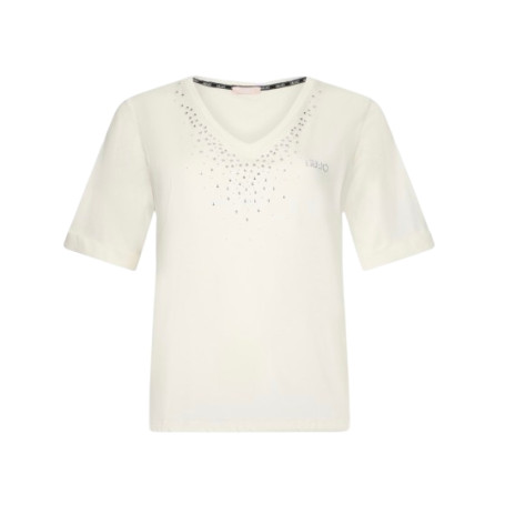 T-shirt donna Liu Jo white milk ES26LJ22 TA6284 JS923 10105