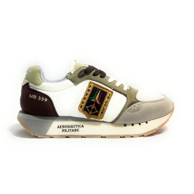 Sneaker uomo Aeronautica Militare bianco/ verde US26AR07 261SC0292UCT03331