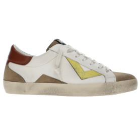 Sneaker uomo 4B12 in pelle yellow/beige US26QB04 SUPRIME-U7003