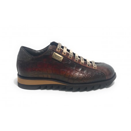 Scarpe uomo Harris sneaker pelle stampa cocco shade lino/ stampa razza osaka U17HA183