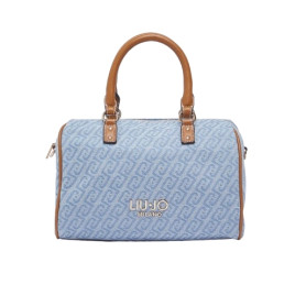 Borsa donna bauletto Liu-jo Evrim Satchel S jacquard dusty blue BS26LJ65 AA6052 T379A