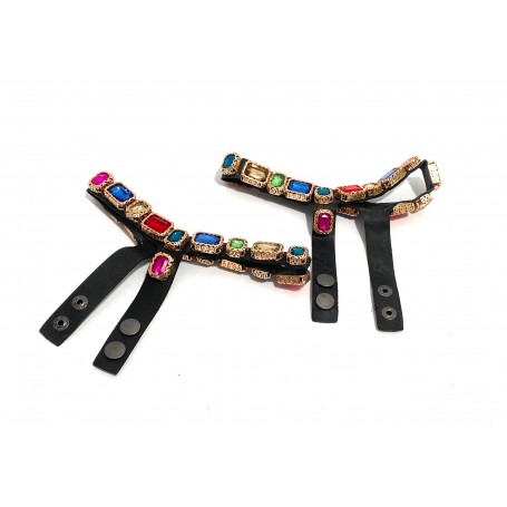 Braccialetti per stivali texani L.A. Water con strass multicolor D21LA06