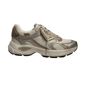 Scarpe donna 4B12 sneaker running Newrun platino DS26QB09 NEWRUN-D01