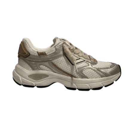 Scarpe donna 4B12 sneaker running Newrun platino DS26QB09 NEWRUN-D01