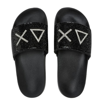 Slippers strass beach donna Sun68 11 nero DS26SU29 X36211
