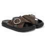 Sandalo donna EMU Ebony pelle espresso DS26EM01 W13247