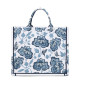 Borsa a mano Braccialini Queen tote blu butterfly BS26BR26 B18921