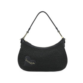 Borsa hobo con tracolla Braccialini Beth tricot nero BS26BR34 B18872
