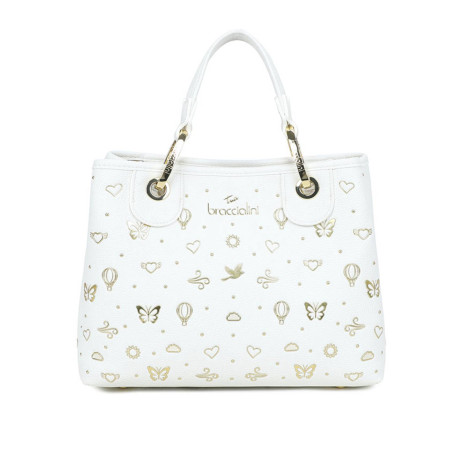 Borsa a mano/ tracolla Braccialini Beth strass bianco BS26BR38 B18881