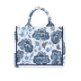 Borsa a mano Braccialini Queen tote small blu butterfly BS26BR42 B18920