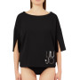 T-shirt donna Liu Jo nero/liu jo mix ES26LJ50 VA6173 JS003 P9500