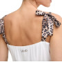 Top donna Liu Jo bianco con fiocchi animalier ES26LJ58 VA6114 JS360 S9740