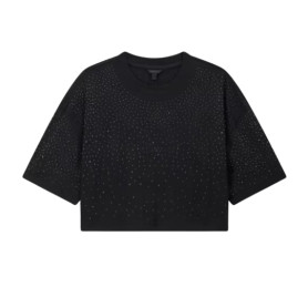 T-shirt donna Guess con strass blu ES26GU80 W6GI42K3582 JBLK