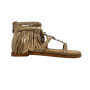 Scarpe donna sandalo Gold&gold con frange beige DS26GG51 GD471
