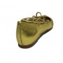 Scarpe donna Elite ballerina a punta con laccio alla caviglia in pelle colore gold DS22EL02 S11034