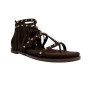 Scarpe donna sandalo Gold&gold con frange caffe DS26GG52 GD471