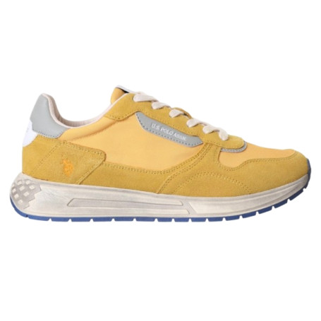 Scarpe U.S. Polo sneaker running Seneka004A in ecopelle scamosciata/tessuto/pelle yellow US26UP13