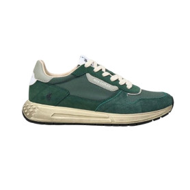 Scarpe U.S. Polo sneaker running Seneka004A in ecopelle scamosciata/tessuto/pelle green US26UP11