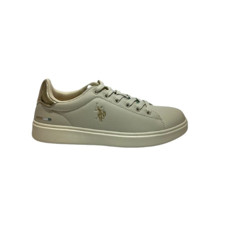 Sneaker U.S. POLO donna Marlyn001 in ecopelle light beige DS26UP10