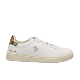 Sneaker U.S. POLO donna Marlyn001 in ecopelle white/leopard DS26UP15