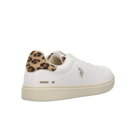 Sneaker U.S. POLO donna Marlyn001 in ecopelle white/leopard DS26UP15