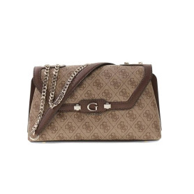Borsa donna Guess Lindsey latte logo/ brown B27GU09 SG974921