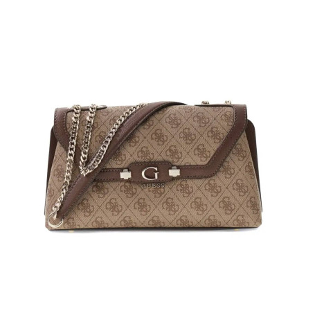 Borsa donna Guess Lindsey latte logo/ brown B27GU09 SG974921