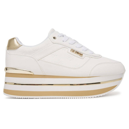 Scarpe donna sneaker Guess Hansin4 white/platino D27GU17 FLJHN4ELE12
