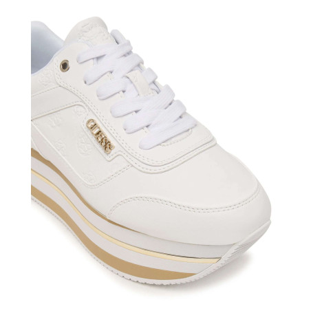 Scarpe donna sneaker Guess Hansin4 white/platino D27GU17 FLJHN4ELE12
