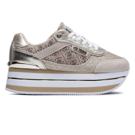 Scarpe donna sneaker Guess Hansin2 active lady beige/ brown D27GU18 FL5HNSFAL12