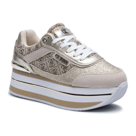 Scarpe donna sneaker Guess Hansin2 active lady beige/ brown D27GU18 FL5HNSFAL12