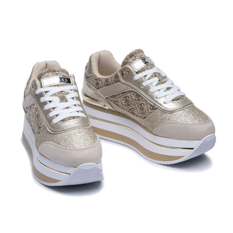 Scarpe donna sneaker Guess Hansin2 active lady beige/ brown D27GU18 FL5HNSFAL12