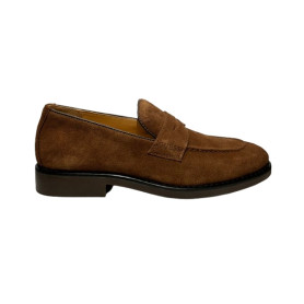 Scarpe uomo mocassino Guess Driftkin in pelle scamosciata brown U27GU12 FMTDRISUE14