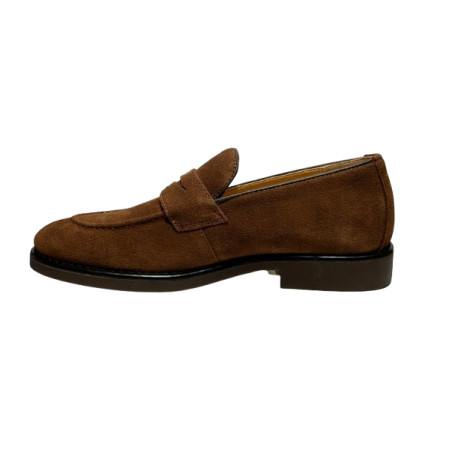 Scarpe uomo mocassino Guess Driftkin in pelle scamosciata brown U27GU12 FMTDRISUE14
