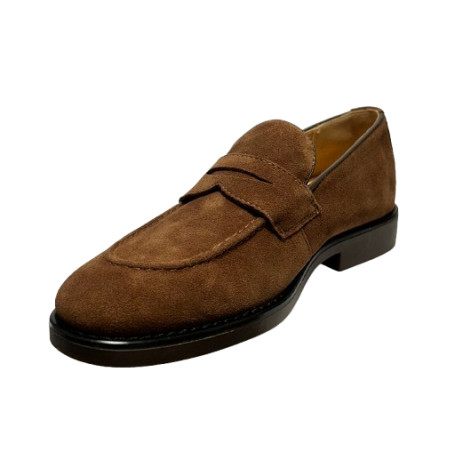 Scarpe uomo mocassino Guess Driftkin in pelle scamosciata brown U27GU12 FMTDRISUE14