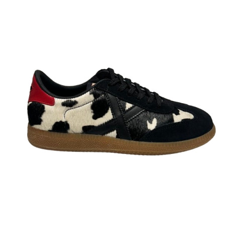 Scarpe donna Munich sneaker Barru 244 in pelle nero/bianco D27MU01 8290244
