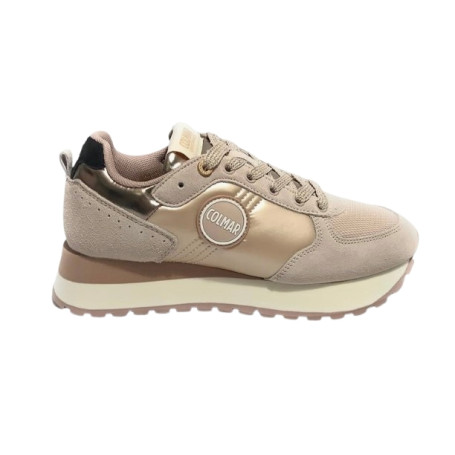 Scarpe donna Colmar sneaker Travis Authentic 109 beige/ bronze D27CO03
