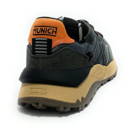 Scarpe Munich sneaker Shibuya 50 pelle scamosciata/ tessuto verde U27MU07 9880050