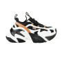 Scarpe donna Buffalo Fion one sneaker white/black/brown D27BF05 BNPD00016370