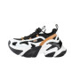 Scarpe donna Buffalo Fion one sneaker white/black/brown D27BF05 BNPD00016370