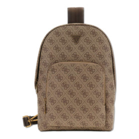 Borsa Guess uomo zaino monospalla Milano beige/brown UB27GU01 HMMILOP6202