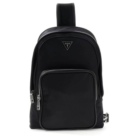 Borsa Guess uomo zaino monospalla Milano nylon nero UB27GU07 HMMINYP6302