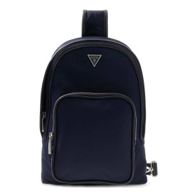 Borsa Guess uomo zaino monospalla Milano nylon blu UB27GU08 HMMINYP6302